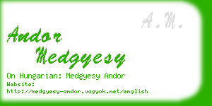 andor medgyesy business card